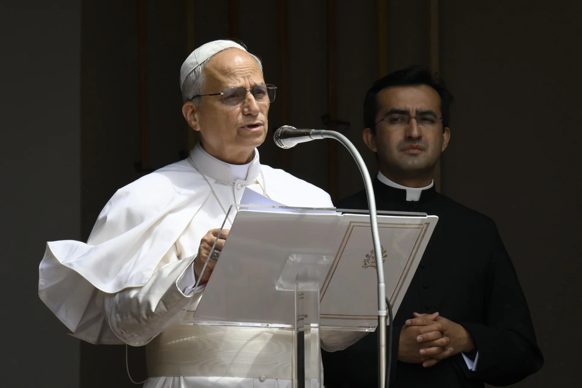 Pope Leo speaks